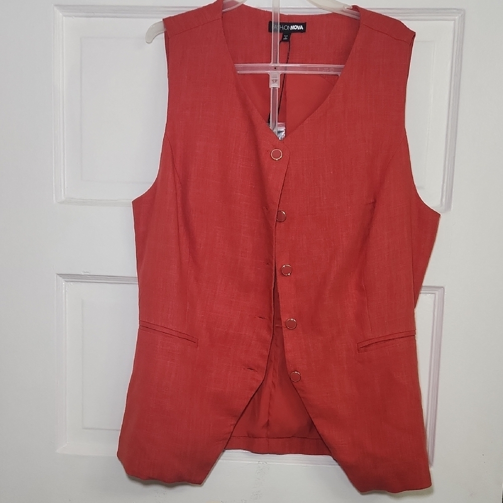 Fashion Nova Vibrant Red Blazer